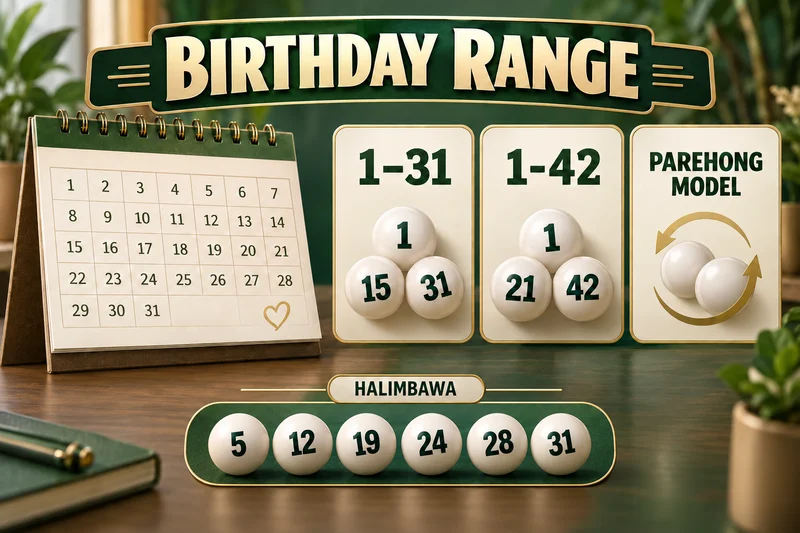 Explanatory illustration: Birthday range coverage. Sample labels, not actual results.