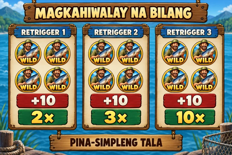Paliwanag na hypothetical record: Bigger Bass Bonanza. Every-fourth-Wild threshold at pagbabago ng collection level. Hindi actual provider screenshot.